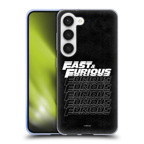 Fast & Furious Franchise Logo Art Black Text Soft Gel Case for Samsung Galaxy S23 5G