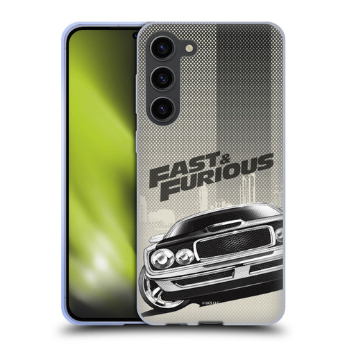 Fast & Furious Franchise Logo Art Halftone Car Soft Gel Case for Samsung Galaxy S23+ 5G