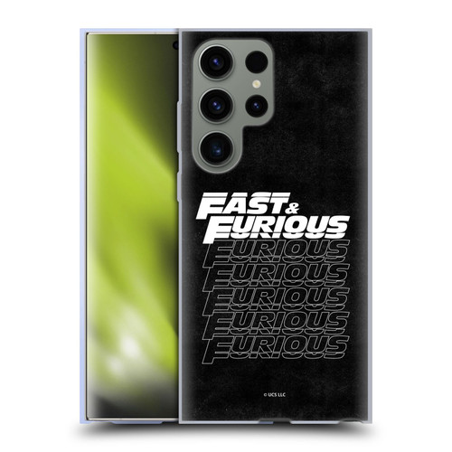 Fast & Furious Franchise Logo Art Black Text Soft Gel Case for Samsung Galaxy S23 Ultra 5G