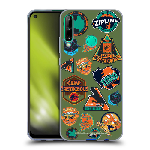 Jurassic World: Camp Cretaceous Character Art Pattern Icons Soft Gel Case for Huawei P40 lite E