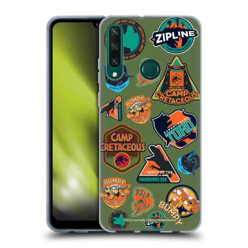 Jurassic World: Camp Cretaceous Character Art Pattern Icons Soft Gel Case for Huawei Y6p