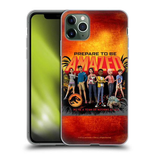Jurassic World: Camp Cretaceous Character Art Amazed Soft Gel Case for Apple iPhone 11 Pro Max