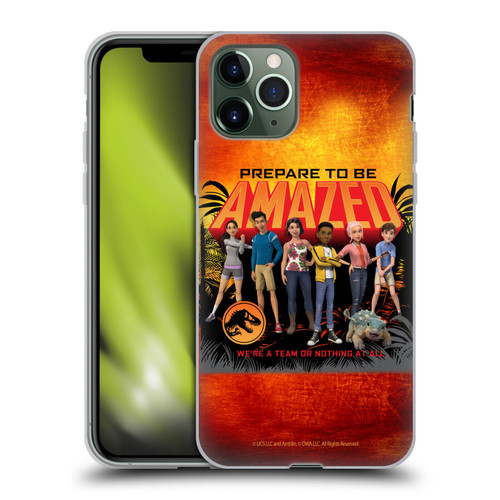 Jurassic World: Camp Cretaceous Character Art Amazed Soft Gel Case for Apple iPhone 11 Pro