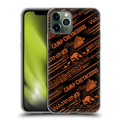 Jurassic World: Camp Cretaceous Character Art Pattern Danger Soft Gel Case for Apple iPhone 11 Pro