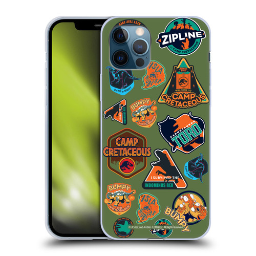 Jurassic World: Camp Cretaceous Character Art Pattern Icons Soft Gel Case for Apple iPhone 12 / iPhone 12 Pro