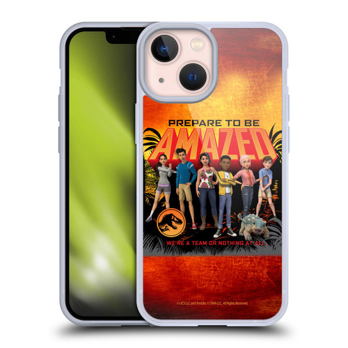 Jurassic World: Camp Cretaceous Character Art Amazed Soft Gel Case for Apple iPhone 13 Mini