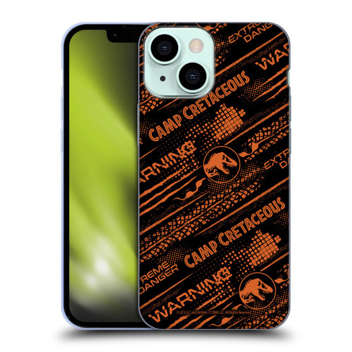 Jurassic World: Camp Cretaceous Character Art Pattern Danger Soft Gel Case for Apple iPhone 13 Mini