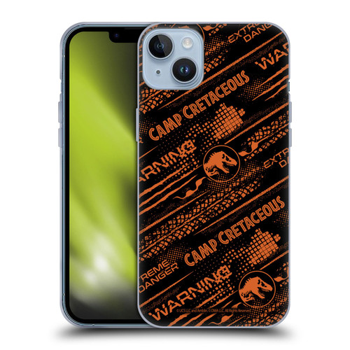 Jurassic World: Camp Cretaceous Character Art Pattern Danger Soft Gel Case for Apple iPhone 14 Plus