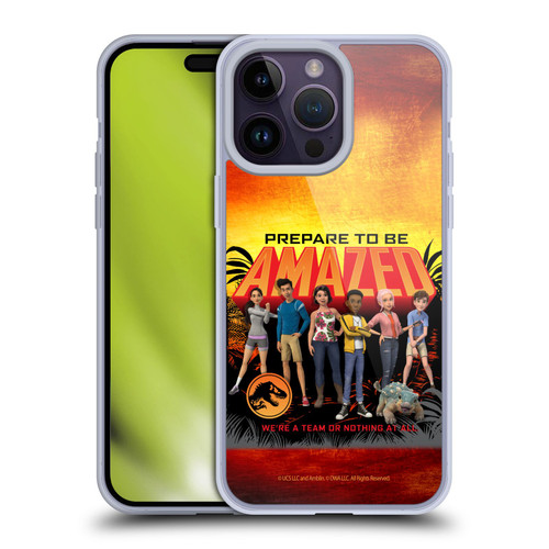 Jurassic World: Camp Cretaceous Character Art Amazed Soft Gel Case for Apple iPhone 14 Pro Max