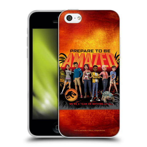 Jurassic World: Camp Cretaceous Character Art Amazed Soft Gel Case for Apple iPhone 5c