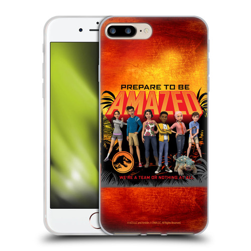 Jurassic World: Camp Cretaceous Character Art Amazed Soft Gel Case for Apple iPhone 7 Plus / iPhone 8 Plus
