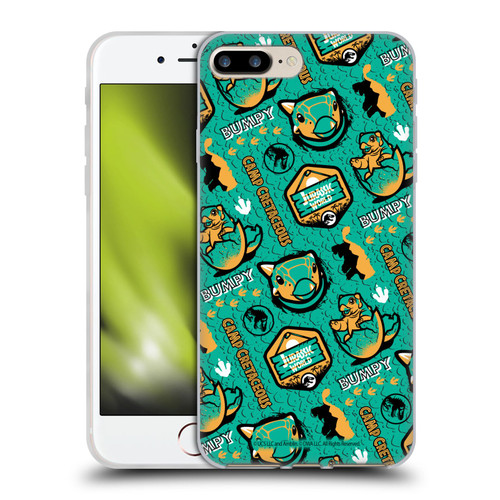 Jurassic World: Camp Cretaceous Character Art Pattern Bumpy Soft Gel Case for Apple iPhone 7 Plus / iPhone 8 Plus