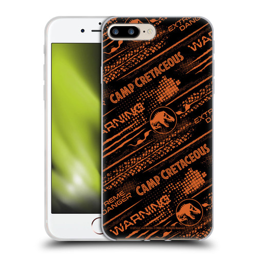 Jurassic World: Camp Cretaceous Character Art Pattern Danger Soft Gel Case for Apple iPhone 7 Plus / iPhone 8 Plus