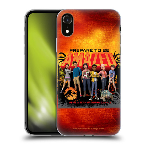 Jurassic World: Camp Cretaceous Character Art Amazed Soft Gel Case for Apple iPhone XR