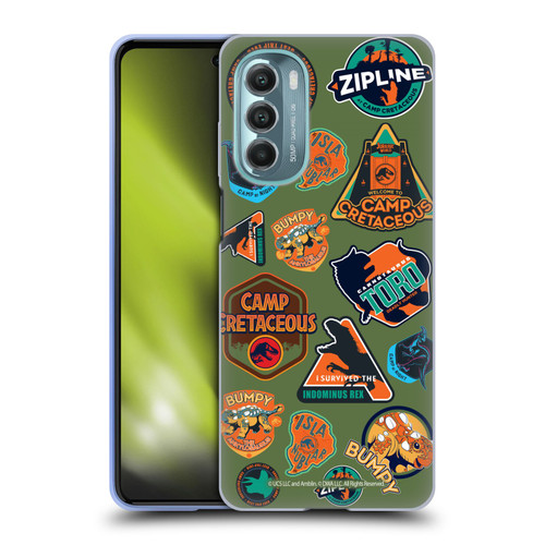 Jurassic World: Camp Cretaceous Character Art Pattern Icons Soft Gel Case for Motorola Moto G Stylus 5G (2022)