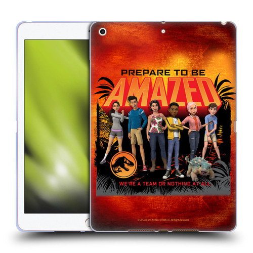 Jurassic World: Camp Cretaceous Character Art Amazed Soft Gel Case for Apple iPad 10.2 2019/2020/2021