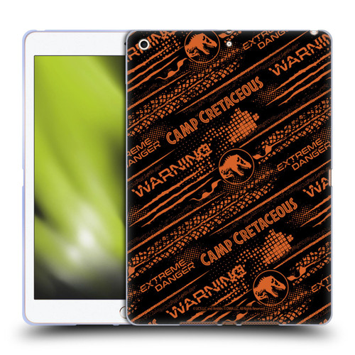Jurassic World: Camp Cretaceous Character Art Pattern Danger Soft Gel Case for Apple iPad 10.2 2019/2020/2021