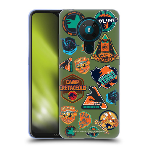 Jurassic World: Camp Cretaceous Character Art Pattern Icons Soft Gel Case for Nokia 5.3