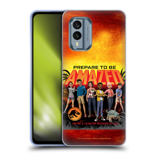 Jurassic World: Camp Cretaceous Character Art Amazed Soft Gel Case for Nokia X30