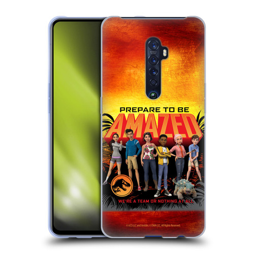 Jurassic World: Camp Cretaceous Character Art Amazed Soft Gel Case for OPPO Reno 2