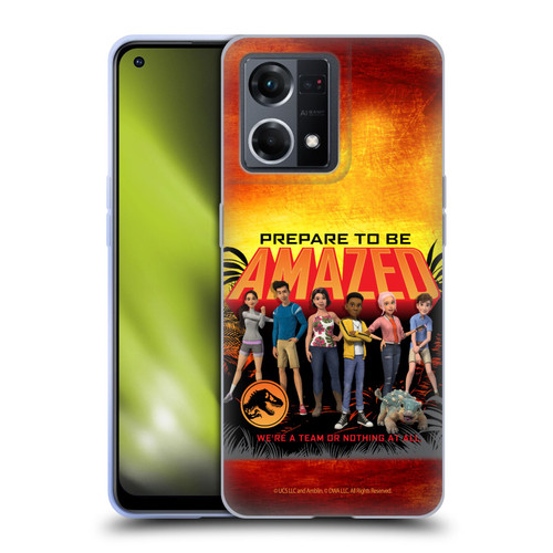 Jurassic World: Camp Cretaceous Character Art Amazed Soft Gel Case for OPPO Reno8 4G