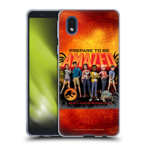 Jurassic World: Camp Cretaceous Character Art Amazed Soft Gel Case for Samsung Galaxy A01 Core (2020)