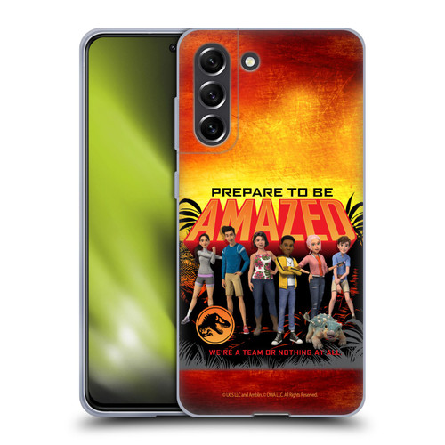 Jurassic World: Camp Cretaceous Character Art Amazed Soft Gel Case for Samsung Galaxy S21 FE 5G