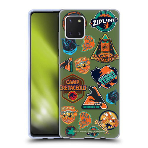 Jurassic World: Camp Cretaceous Character Art Pattern Icons Soft Gel Case for Samsung Galaxy Note10 Lite