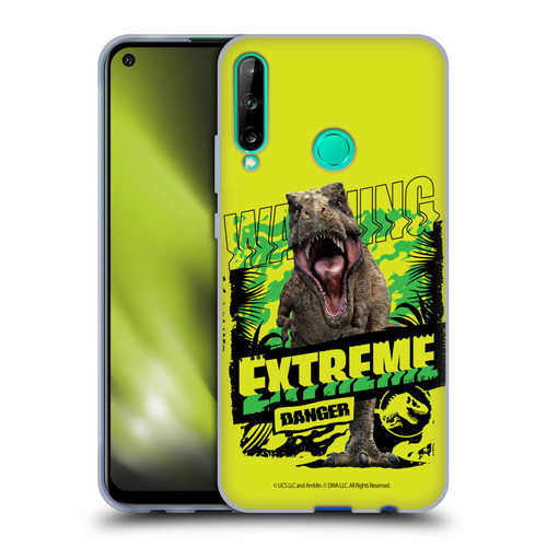 Jurassic World: Camp Cretaceous Dinosaur Graphics Extreme Danger Soft Gel Case for Huawei P40 lite E