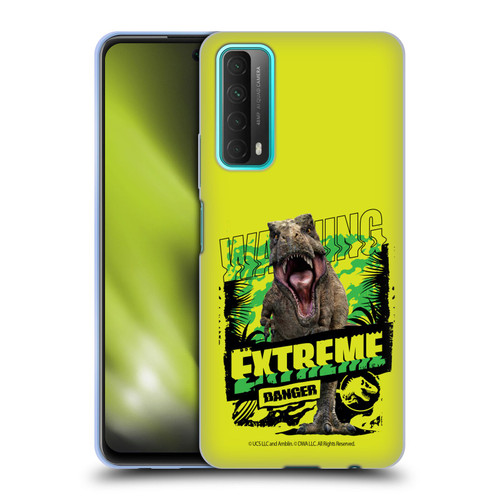 Jurassic World: Camp Cretaceous Dinosaur Graphics Extreme Danger Soft Gel Case for Huawei P Smart (2021)