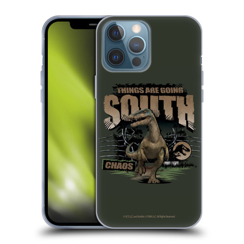 Jurassic World: Camp Cretaceous Dinosaur Graphics Things Are Going South Soft Gel Case for Apple iPhone 13 Pro Max