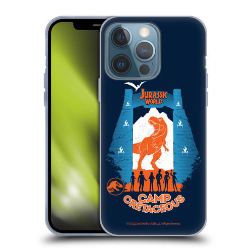 Jurassic World: Camp Cretaceous Dinosaur Graphics Silhouette Soft Gel Case for Apple iPhone 13 Pro
