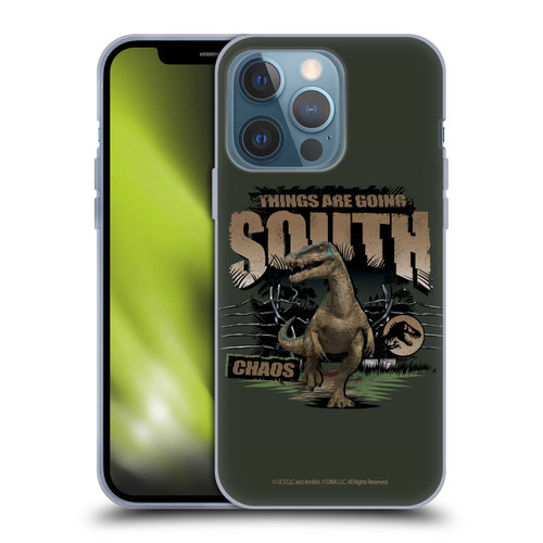 Jurassic World: Camp Cretaceous Dinosaur Graphics Things Are Going South Soft Gel Case for Apple iPhone 13 Pro
