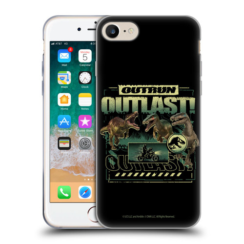 Jurassic World: Camp Cretaceous Dinosaur Graphics Outlast Soft Gel Case for Apple iPhone 7 / 8 / SE 2020 & 2022