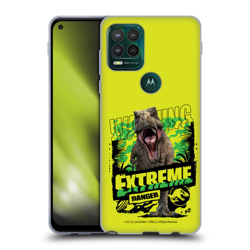 Jurassic World: Camp Cretaceous Dinosaur Graphics Extreme Danger Soft Gel Case for Motorola Moto G Stylus 5G 2021