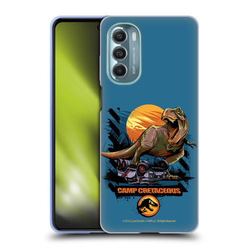 Jurassic World: Camp Cretaceous Dinosaur Graphics Blue Soft Gel Case for Motorola Moto G Stylus 5G (2022)