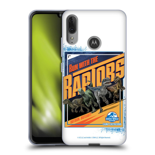 Jurassic World: Camp Cretaceous Dinosaur Graphics Run Soft Gel Case for Motorola Moto E6 Plus