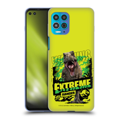 Jurassic World: Camp Cretaceous Dinosaur Graphics Extreme Danger Soft Gel Case for Motorola Moto G100