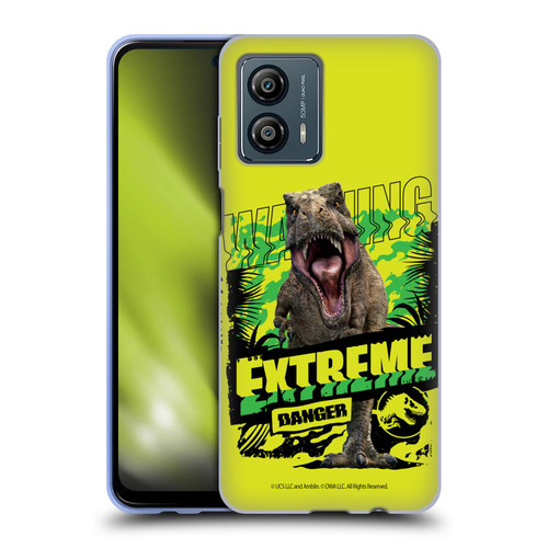 Jurassic World: Camp Cretaceous Dinosaur Graphics Extreme Danger Soft Gel Case for Motorola Moto G53 5G