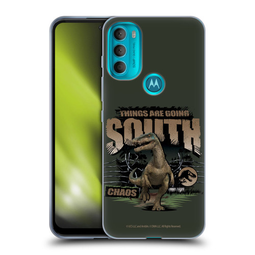 Jurassic World: Camp Cretaceous Dinosaur Graphics Things Are Going South Soft Gel Case for Motorola Moto G71 5G