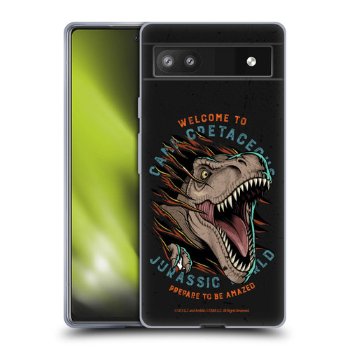 Jurassic World: Camp Cretaceous Dinosaur Graphics Welcome Soft Gel Case for Google Pixel 6a
