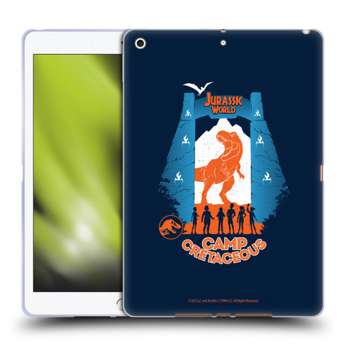 Jurassic World: Camp Cretaceous Dinosaur Graphics Silhouette Soft Gel Case for Apple iPad 10.2 2019/2020/2021