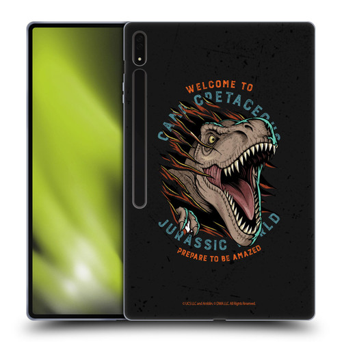 Jurassic World: Camp Cretaceous Dinosaur Graphics Welcome Soft Gel Case for Samsung Galaxy Tab S8 Ultra
