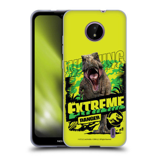 Jurassic World: Camp Cretaceous Dinosaur Graphics Extreme Danger Soft Gel Case for Nokia C10 / C20