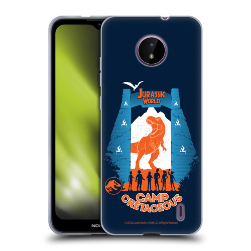 Jurassic World: Camp Cretaceous Dinosaur Graphics Silhouette Soft Gel Case for Nokia C10 / C20