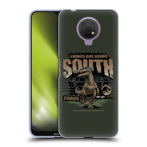 Jurassic World: Camp Cretaceous Dinosaur Graphics Things Are Going South Soft Gel Case for Nokia G10