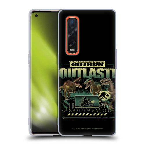 Jurassic World: Camp Cretaceous Dinosaur Graphics Outlast Soft Gel Case for OPPO Find X2 Pro 5G