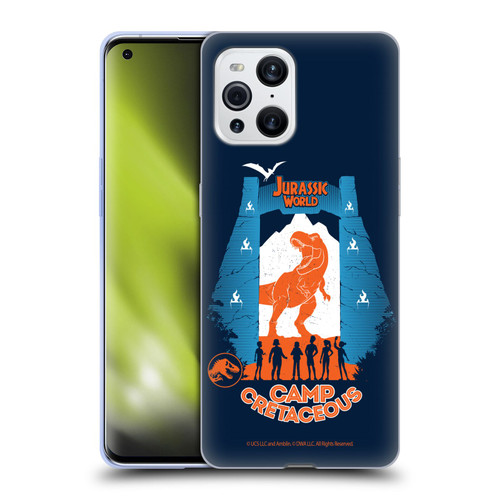 Jurassic World: Camp Cretaceous Dinosaur Graphics Silhouette Soft Gel Case for OPPO Find X3 / Pro