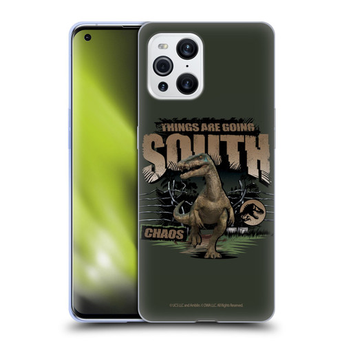 Jurassic World: Camp Cretaceous Dinosaur Graphics Things Are Going South Soft Gel Case for OPPO Find X3 / Pro