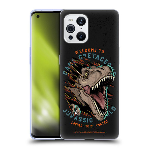 Jurassic World: Camp Cretaceous Dinosaur Graphics Welcome Soft Gel Case for OPPO Find X3 / Pro